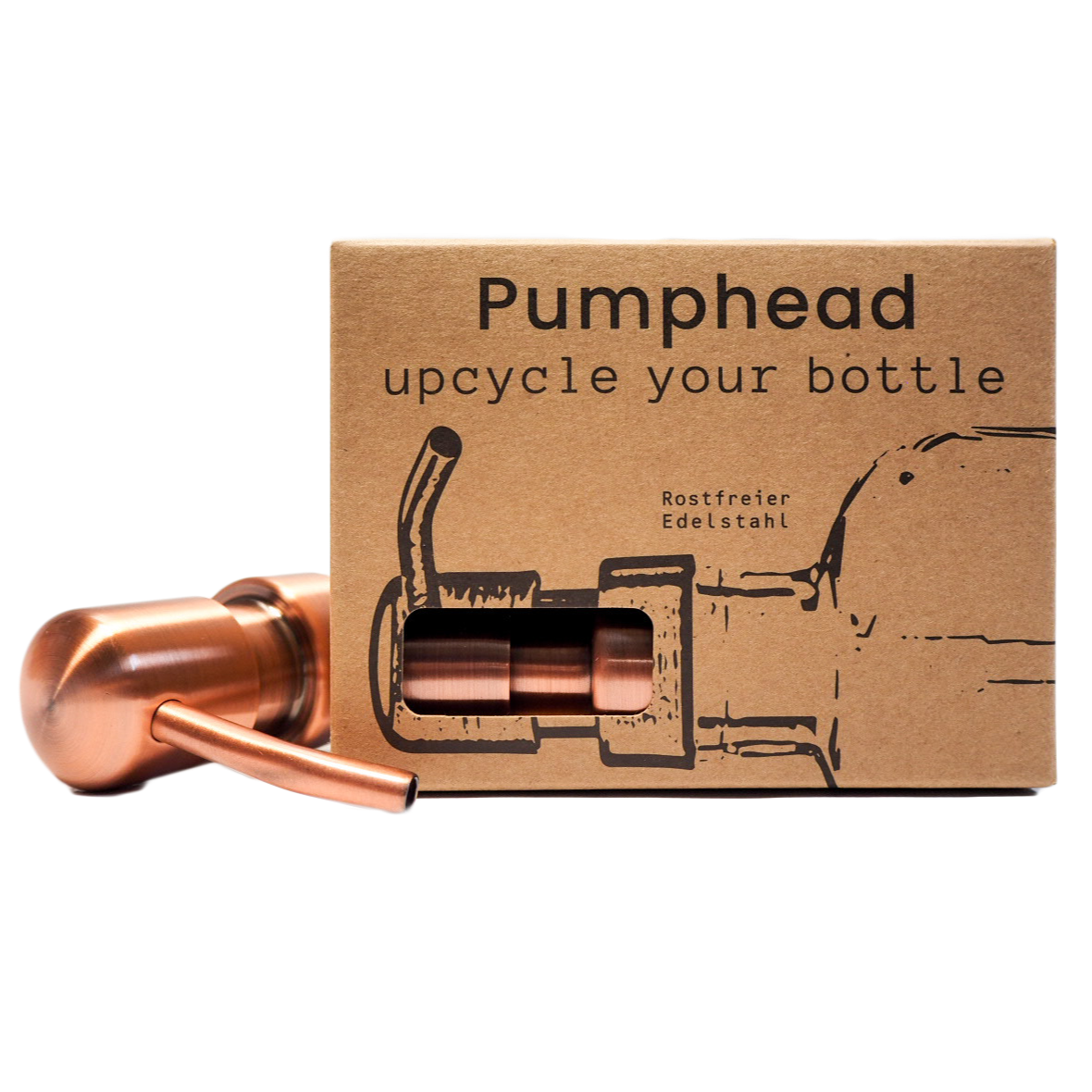 Pumphead®  - upcycle your bottle Kupfer