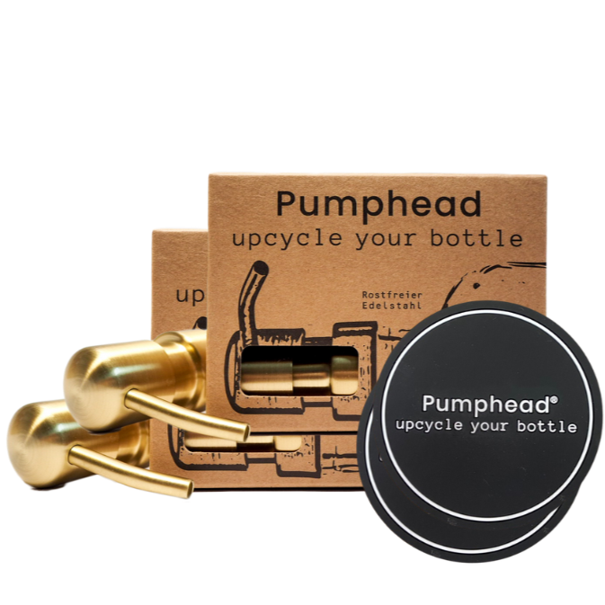 2x Pumphead Gold & 2x Antirutsch Untersetzer