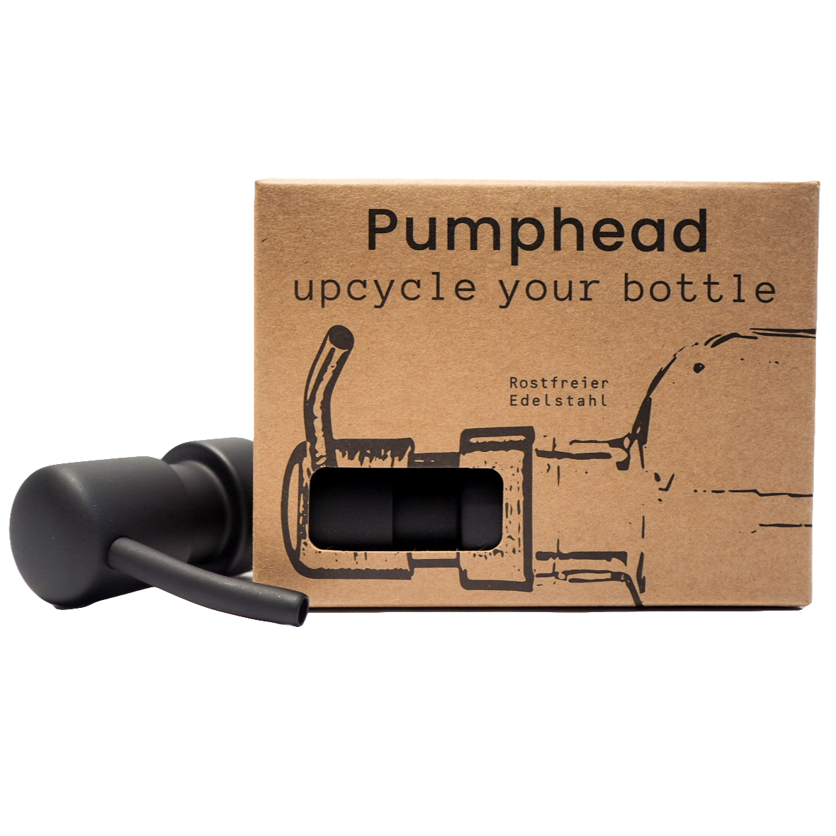Pumphead®  - upcycle your bottle Schwarz